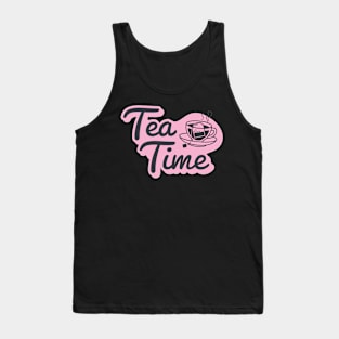 Black and Pink Teatime For Shirts, Bags, Stickers, Hats Tank Top